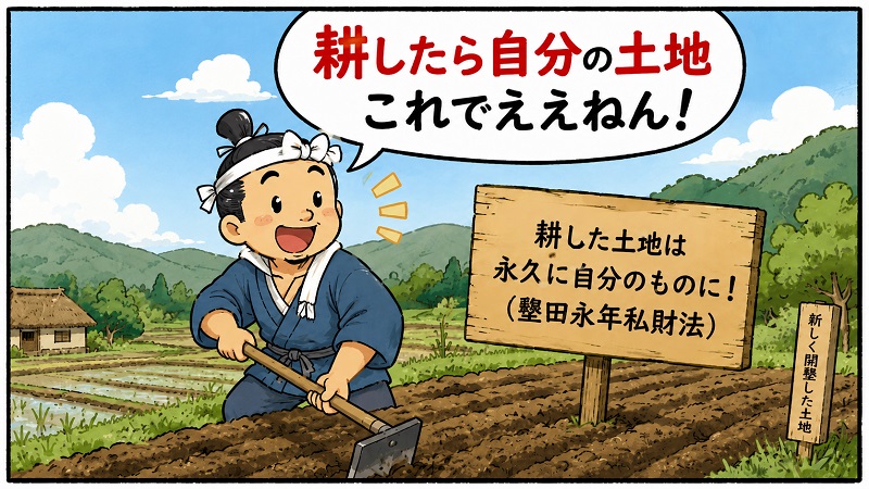 墾田永年私財法の語呂合わせ